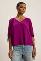 Luna V-Neck Blouse Grapes