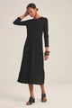River L/S Black Maxi Dress