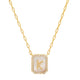 Mother Of Pearl Monogram Necklace