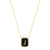 Onyx Monogram Pendent Necklace