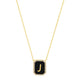 Onyx Monogram Pendent Necklace