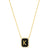 Onyx Monogram Pendent Necklace