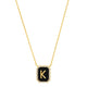 Onyx Monogram Pendent Necklace