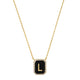 Onyx Monogram Pendent Necklace