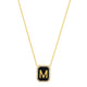 Onyx Monogram Pendent Necklace