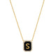 Onyx Monogram Pendent Necklace