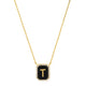 Onyx Monogram Pendent Necklace
