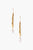 Gold Wave Pearl Drop Earrings White