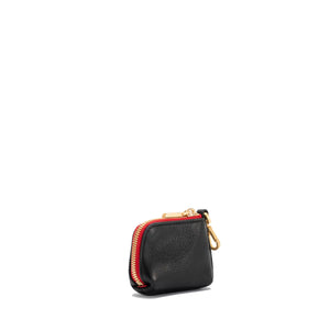 Syd Pouch Black Brushed Gold Red ZIp