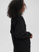 Celeste Button Front Sweatshirt in Black