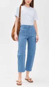 Brylie Sanded Twill Utility Pant in Sea Smoke