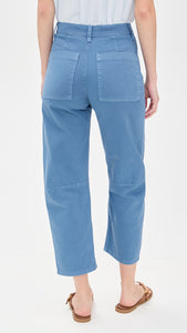 Brylie Sanded Twill Utility Pant in Sea Smoke