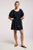 Kayella  Linen Short Sleeve Button Tunic Dress