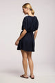 Kayella  Linen Short Sleeve Button Tunic Dress