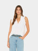 Bexie White Ruffle Tank Top