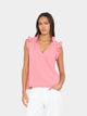 Bex Gauze Top Faded Rose