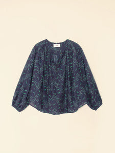 Felice Top in Navy Green