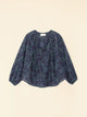 Felice Top in Navy Green