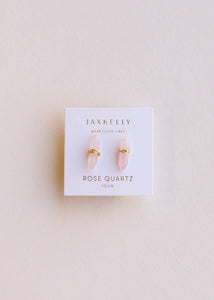 Mineral Point Rose Quartz Earring