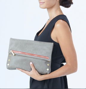 VIP Large Pewter Brushed Gold Red Zip