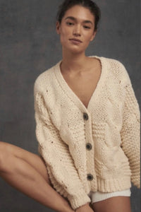 Hand Knitted Cardigan Cream
