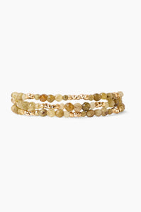 BG-6190 Wrap Bracelet/Necklace Green Garnet