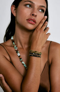 BG-6190 Wrap Bracelet/Necklace Green Garnet