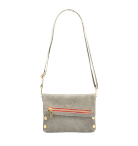 VIP Small Pewter Brushed Gold Red Zip