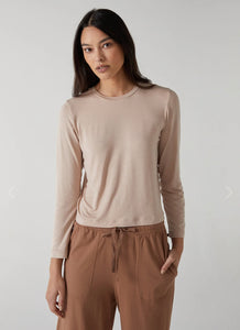 Pacifica Long Sleeve Crew in Nude