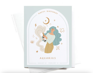 Zodiac Bday Card Aquarius