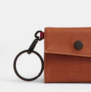 Royce Key Wallet Saddle Brown