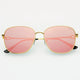 Lea Pink Mirror Sunglasses Gold  Pink Mirror
